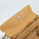 Salvatore Ferragamo Tote Bag Leather Beige Silver Auth BA9736-16