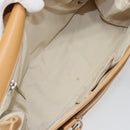 Salvatore Ferragamo Tote Bag Leather Beige Silver Auth BA9736-18