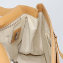 Salvatore Ferragamo Tote Bag Leather Beige Silver Auth BA9736-19