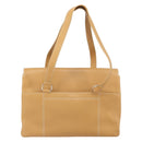 Salvatore Ferragamo Tote Bag Leather Beige Silver Auth BA9736-3
