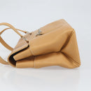 Salvatore Ferragamo Tote Bag Leather Beige Silver Auth BA9736-5