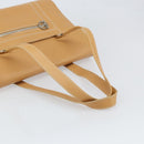 Salvatore Ferragamo Tote Bag Leather Beige Silver Auth BA9736-7
