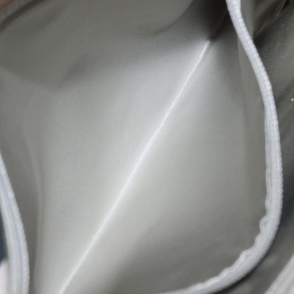 Salvatore Ferragamo Tote Bag Satin Beige Silver Auth BA9737