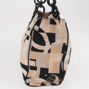 Salvatore Ferragamo Tote Bag Satin Beige Silver Auth BA9737-3