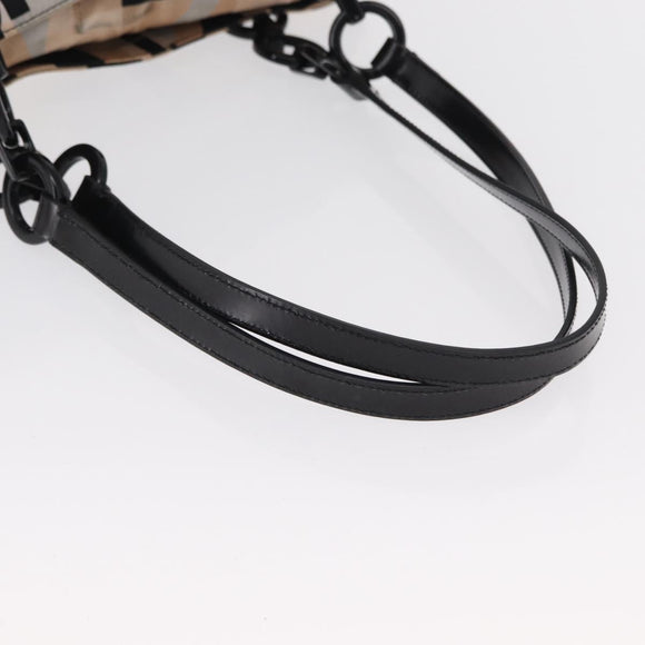 Salvatore Ferragamo Tote Bag Satin Beige Silver Auth BA9737