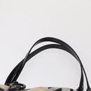 Salvatore Ferragamo Tote Bag Satin Beige Silver Auth BA9737-8