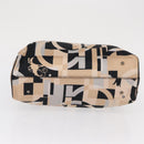 Salvatore Ferragamo Tote Bag Satin Beige Silver Auth BA9737-5