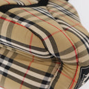 BURBERRY Nova Check Pet Carry Canvas Beige Silver Auth BA9738-15