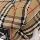 BURBERRY Nova Check Pet Carry Canvas Beige Silver Auth BA9738-16