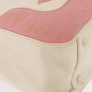 CHANEL Tragetasche Canvas Weiß Gold CC Auth BA9739-9
