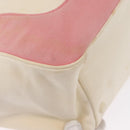 CHANEL Tragetasche Canvas Weiß Gold CC Auth BA9739-15
