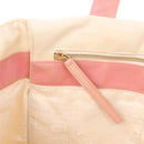 CHANEL Tragetasche Canvas Weiß Gold CC Auth BA9739-20