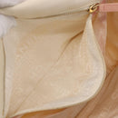 CHANEL Tote Bag Canvas White Gold CC Auth BA9739-20