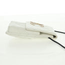 CHANEL Matelasse Cambon Line Shoulder Bag Leather White Black CC Auth BA9742V-5