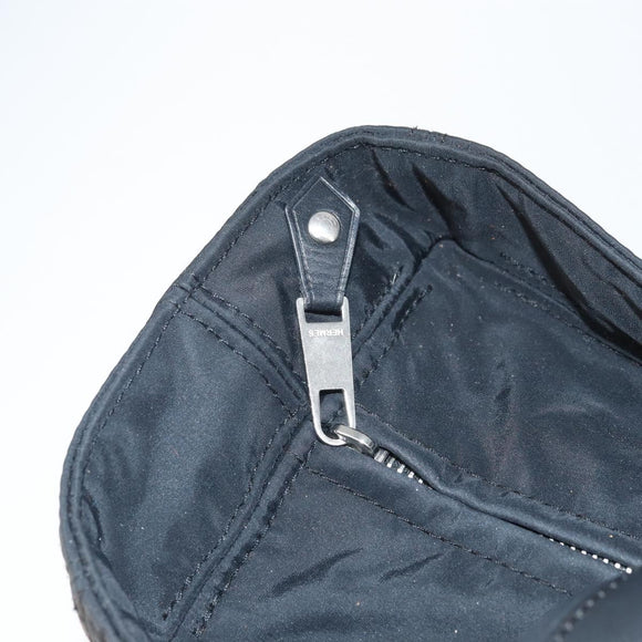 HERMES Acape Luco PM Hand Bag Nylon Black Auth BA9743