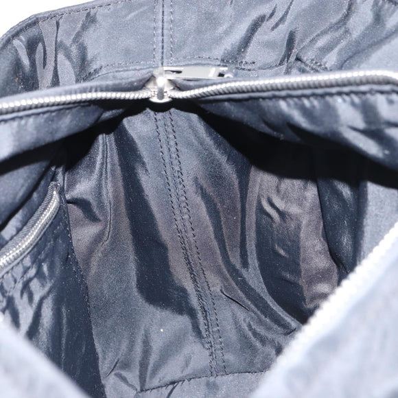 HERMES Acape Luco PM Hand Bag Nylon Black Auth BA9743