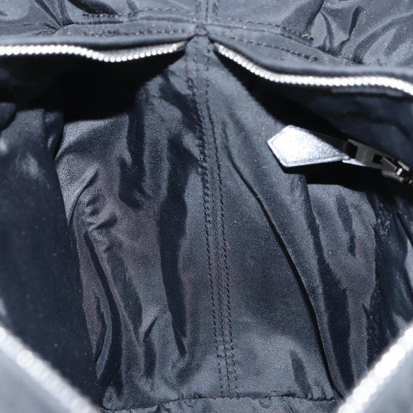 HERMES Acape Luco PM Handtasche Nylon Schwarz Auth BA9743