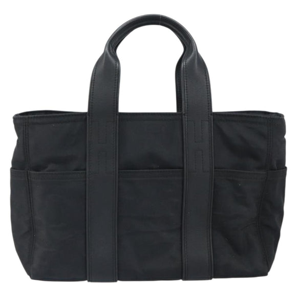 HERMES Acape Luco PM Hand Bag Nylon Black Auth BA9743