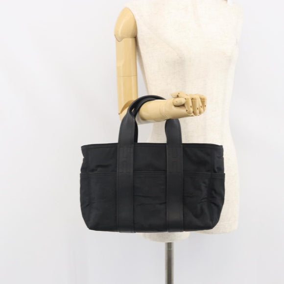 HERMES Acape Luco PM Hand Bag Nylon Black Auth BA9743