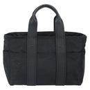 HERMES Acape Luco PM Hand Bag Nylon Black Auth BA9743-2