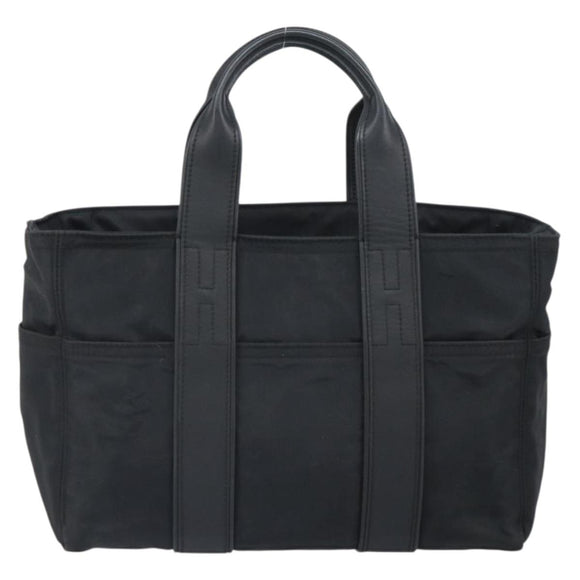 HERMES Acape Luco PM Handtasche Nylon Schwarz Auth BA9743