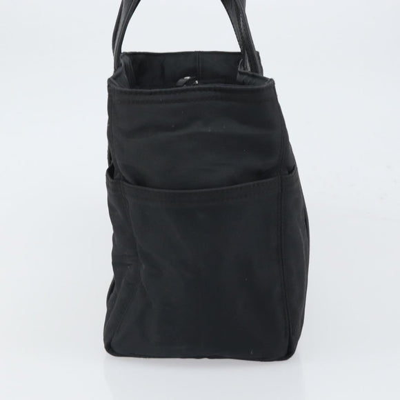 HERMES Acape Luco PM Hand Bag Nylon Black Auth BA9743