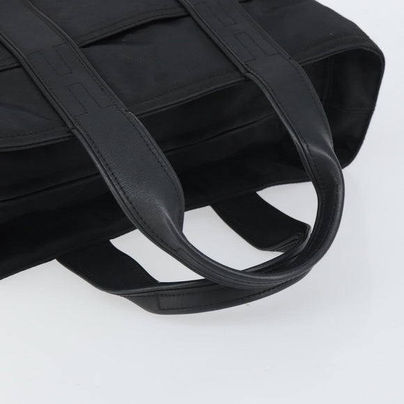 HERMES Acape Luco PM Hand Bag Nylon Black Auth BA9743