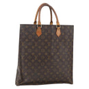 LOUIS VUITTON Monogram Sac Plat Hand Bag M51140 LV Auth BA9754-1