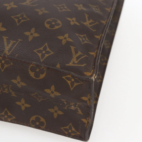 LOUIS VUITTON Monogram Sac Plat Hand Bag M51140 LV Auth BA9754