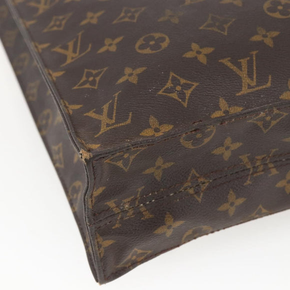 LOUIS VUITTON Monogram Sac Plat Hand Bag M51140 LV Auth BA9754