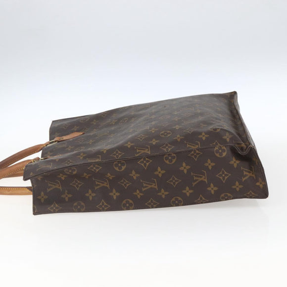 LOUIS VUITTON Monogram Sac Plat Hand Bag M51140 LV Auth BA9754