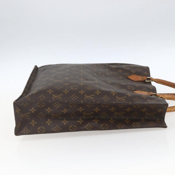 LOUIS VUITTON Monogram Sac Plat Hand Bag M51140 LV Auth BA9754
