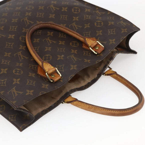 LOUIS VUITTON Monogram Sac Plat Hand Bag M51140 LV Auth BA9754