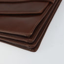 VALENTINO Shoulder Bag Leather Brown Gold Auth BA9760-9