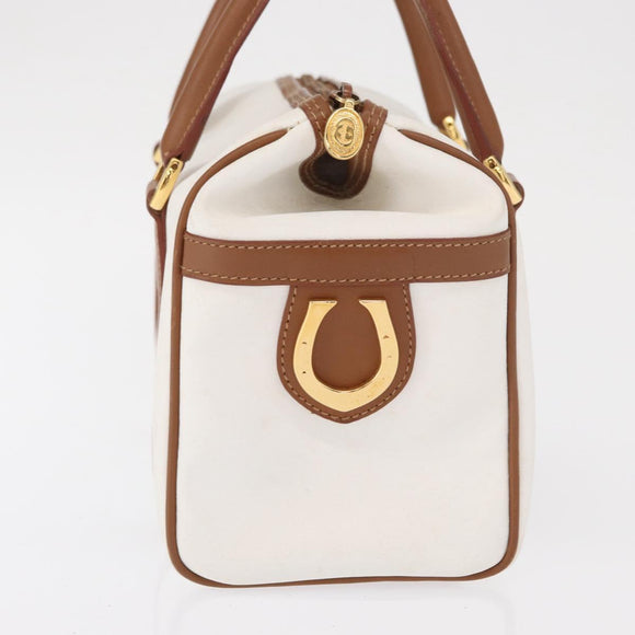GUCCI Micro GG Supreme Hand Bag PVC White Gold 000 39 0158 Auth BA9761