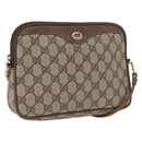 GUCCI GG Supreme Shoulder Bag PVC Beige Gold 119 02 068 Auth BA9786-1