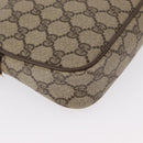GUCCI GG Supreme Shoulder Bag PVC Beige Gold 119 02 068 Auth BA9786-10
