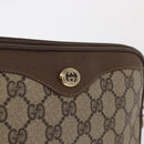 GUCCI GG Supreme Shoulder Bag PVC Beige Gold 119 02 068 Auth BA9786-15