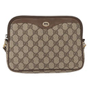 GUCCI GG Supreme Shoulder Bag PVC Beige Gold 119 02 068 Auth BA9786-2