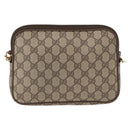 GUCCI GG Supreme Shoulder Bag PVC Beige Gold 119 02 068 Auth BA9786-3