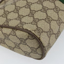 GUCCI GG Supreme Web Sherry Line Clutch Bag PVC Beige Gold 89 01 012 Auth BA9787-16