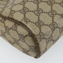 GUCCI GG Supreme Web Sherry Line Clutch Bag PVC Beige Gold 89 01 012 Auth BA9787-14