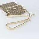 GUCCI GG Supreme Shoulder Bag PVC Beige Gold 223666 Auth BA9788-7