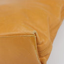 CHANEL Tote Bag Leather Orange Gold CC Auth BA9790-16