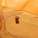 CHANEL Tote Bag Leather Orange Gold CC Auth BA9790-20