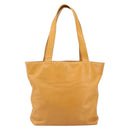 CHANEL Tote Bag Leather Orange Gold CC Auth BA9790-13