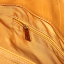 CHANEL Tote Bag Leather Orange Gold CC Auth BA9790-22