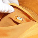 CHANEL Tote Bag Leather Orange Gold CC Auth BA9790-11