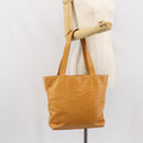 CHANEL Tote Bag Leather Orange Gold CC Auth BA9790-24