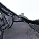 CHANEL Boston Bag Nylon Black Gray CC Auth BA9791-18